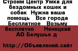 Строим Центр Умка для бездомных кошек и собак! Нужна ваша помощь - Все города Бесплатное » Возьму бесплатно   . Ненецкий АО,Белушье д.